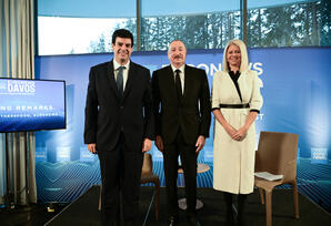 Prezident İlham Əliyev yanvarın 20-də Davosda “Euronews” televiziyasına müsahibə verib - YENİLƏNİB/FOTOLAR 