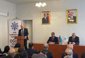 YAP Oğuz rayon təşkilatında hesabat yığıncağı keçirilib