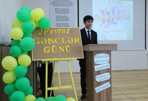 Şəmkirdə Gənclər Günü münasibətilə tədbir keçirildi FOTOLAR