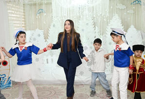 Leyla Əliyeva və Alena Əliyeva Gəncədə uşaq evində olublar - FOTOLAR