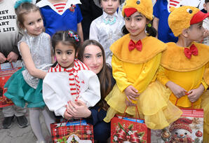 Leyla Əliyeva və Alena Əliyeva Gəncədə uşaq evində olublar - FOTOLAR