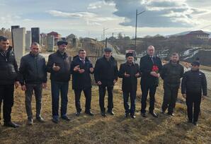 Gədəbəydə  şəhid  Etibar Həsənovun məzarı ziyarət olunub FOTOLAR