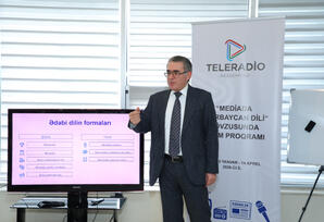 Teleradio Akademiyasında “Ekran-efirdə ədəbi tələffüz və publisistik üslub” mövzusunda təlim təşkil olunub -FOTOLAR