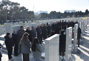 Nəsimidə şəhid Vüsal Kazımovun xatirəsi yad edilib - FOTOLAR