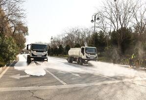Bakıda Novruz ərəfəsində geniş təmizlik işləri aparılıb - FOTOLAR 