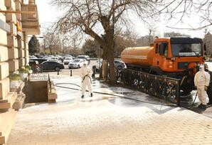 Bakıda Novruz ərəfəsində geniş təmizlik işləri aparılıb - FOTOLAR 
