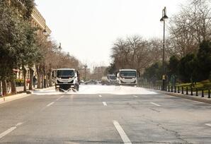 Bakıda Novruz ərəfəsində geniş təmizlik işləri aparılıb - FOTOLAR 