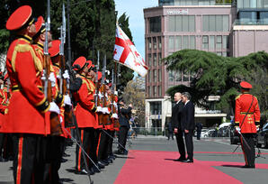Prezident İlham Əliyevin Tbilisidə rəsmi qarşılanma mərasimi olub - YENİLƏNİB - FOTOLAR