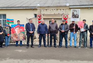 Gədəbəydə şəhidlərin məzarları  ziyarət olundu - FOTOLAR