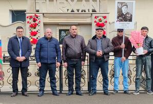 Gədəbəydə şəhidlərin məzarları  ziyarət olundu - FOTOLAR