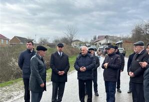 Güclü yağışın fəsadlarının aradan qaldırılması istiqamətində işlər davam etdirilir FOTOLAR