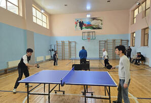 Yasamal rayonunda stolüstü tennis idman növü üzrə yarış keçirilib - FOTOLAR
