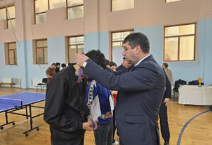 Yasamal rayonunda stolüstü tennis idman növü üzrə yarış keçirilib - FOTOLAR