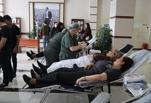 Yasamalda qanvermə aksiyası keçirilib - FOTOLAR