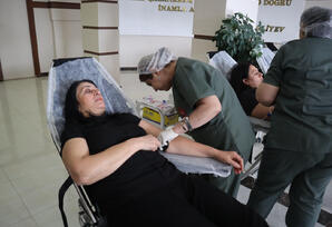 Yasamalda qanvermə aksiyası keçirilib - FOTOLAR