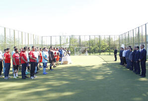 Naftalanda minifutbol turnirinin açılış mərasimi keçirilib - FOTOLAR