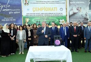 AMEA-da  institutlararası  futbol çempionatının açılışı olub - FOTOLAR