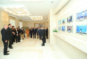 YAP Binəqədi rayon təşkilatının fəalları Ağdaş və Mingəçevirə səfər ediblər - FOTOLAR