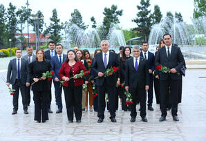 YAP Binəqədi rayon təşkilatının fəalları Ağdaş və Mingəçevirə səfər ediblər - FOTOLAR