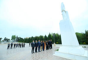 YAP Binəqədi rayon təşkilatının fəalları Ağdaş və Mingəçevirə səfər ediblər - FOTOLAR