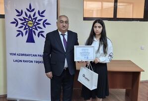 YAP Laçın rayon təşkilatı müsabiqə qaliblərini mükafatlandırıb - FOTOLAR