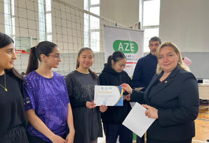 Yasamalda qızlar arasında voleybol turnirinə yekun vurulub - FOTOLAR