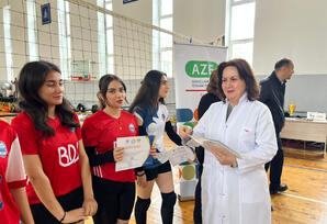Yasamalda qızlar arasında voleybol turnirinə yekun vurulub - FOTOLAR