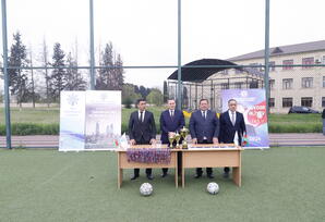 Tovuz rayonunda 13-14 yaşlı yeniyetmə oğlanlar arasında minifutbol üzrə rayon turniri keçirilib - FOTO