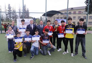 Tovuz rayonunda 13-14 yaşlı yeniyetmə oğlanlar arasında minifutbol üzrə rayon turniri keçirilib - FOTO