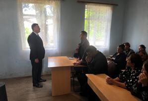 Samux rayonunda partiya fəalları  ilə görüş keçirilib - FOTO