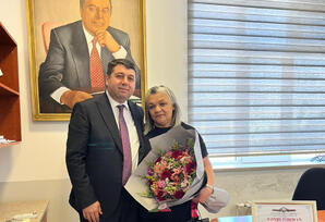 YAP Yasamal rayon təşkilatı Rahilə Ramazanovanı təbrik edib - FOTOLAR