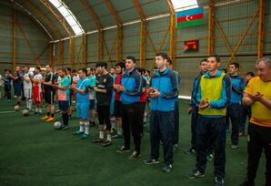 Şəmkirdə Milli Qurtuluş Gününə həsr olunmuş mini-futbol turnirinin açılış mərasimi keçirilib - FOTOLAR
