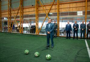 Şəmkirdə Milli Qurtuluş Gününə həsr olunmuş mini-futbol turnirinin açılış mərasimi keçirilib - FOTOLAR