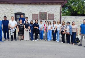 YAP Samux rayon təşkilatının fəalları tarixi Zəfərin izləri ilə - FOTO