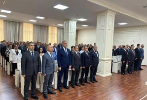YAP Qusar rayon təşkilatının yeni təyin olunmuş sədri ictimaiyyətə təqdim edilib - FOTOLAR