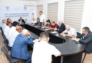 Qaradağ rayonunda müharibə və faciələrlə bağlı fəaliyyət göstərən QHT rəhbərləri ilə görüş keçirilib