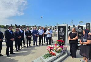 Xüsusi Təyinatlı Qüvvələrin kapitanı, şəhid Nurlan Mustafayevin mövludu münasibətilə  məzarı ziyarət olunub - FOTO