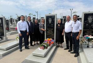 Şəhid Sübhan Məmmədlinin məzarı ziyarət olunub - FOTO