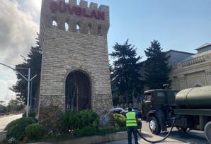Bugünkü iməclikdə Bakının 556 küçəsi yuyuldu - FOTOLAR 