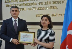 Qəbul imtahanlarında yüksək nəticə göstərmiş lerikli gənclərlə görüş - FOTO