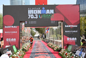 Bakıda keçirilən “IRONMAN 70.3” triatlon yarışında finişə ilk çatan idmançı bəlli olub