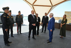 Prezident İlham Əliyev Hərbi Dəniz Qüvvələrində olub  - FOTOLAR