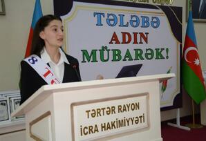 Tərtərdə tələbə adını qazanmış gənclərlə görüş keçirilib - FOTOLAR