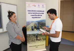 “Təhlükəsiz addımlar: mina təhlükəsinə dair maarifləndirmə təşəbbüsləri” layihəsi uğurla davam edir - FOTOLAR