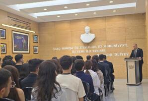BDU-da “Suveren Azərbaycan-Qürurumuz, Zəfərimiz” mövzusunda tələbələrlə görüş keçirilib - FOTOLAR