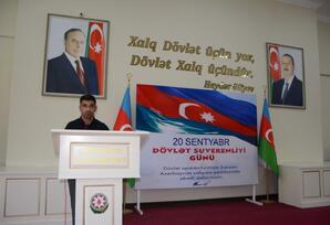 Tərtərdə Azərbaycan Respublikasının Dövlət Suverenliyi Gününə həsr olunmuş tədbir keçirilib - ŞƏRH