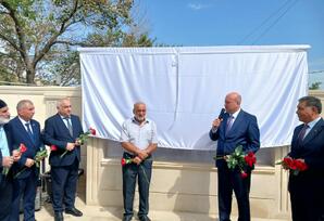 Qaradağ rayonunun Qobustan qəsəbəsində şəhid Ərzulla Həsənlinin xatirəsi anılıb - FOTOLAR