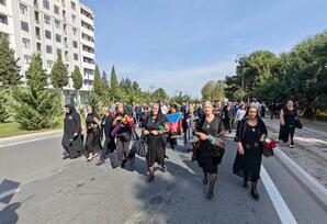 Şəmkirdə 27 sentyabr - Anım Günüündə şəhidlərimizin əziz xatirəsi anıldı - FOTOLAR