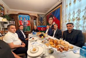 Vətən müharibəsi şəhidi Hüseynov Əkbər Bahadur oğlunun ailəsi ziyarət olunub - FOTO