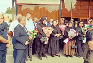 Nəsimi rayonda şəhid Həmidağa Hüseynzadənin məzarı  ziyarət olunub - FOTOLAR